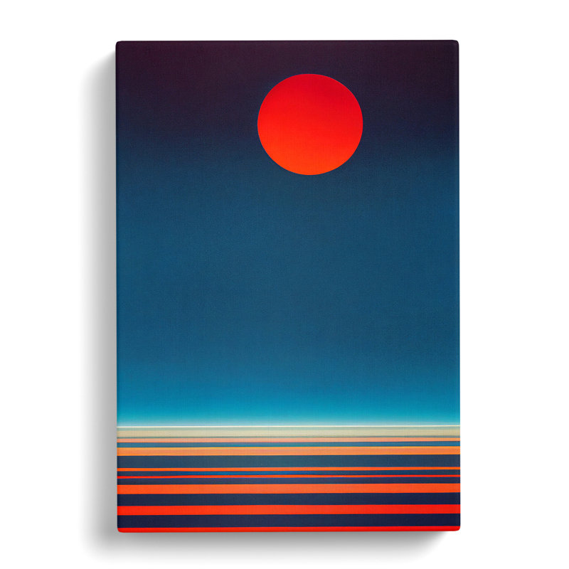 Sublime Abstract Sunset - Wrapped Canvas Painting, 50cm H x 35cm W x 3cm D