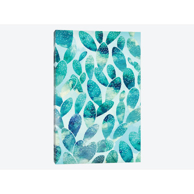 « aquarelle cactus », peinture sur toile