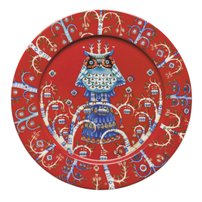 Iittala Taika 10.7087" Dinner Plate, Red
