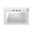 Fireclay Rectangular Console Bathroom Sink with Overflow-119167067-49500073
