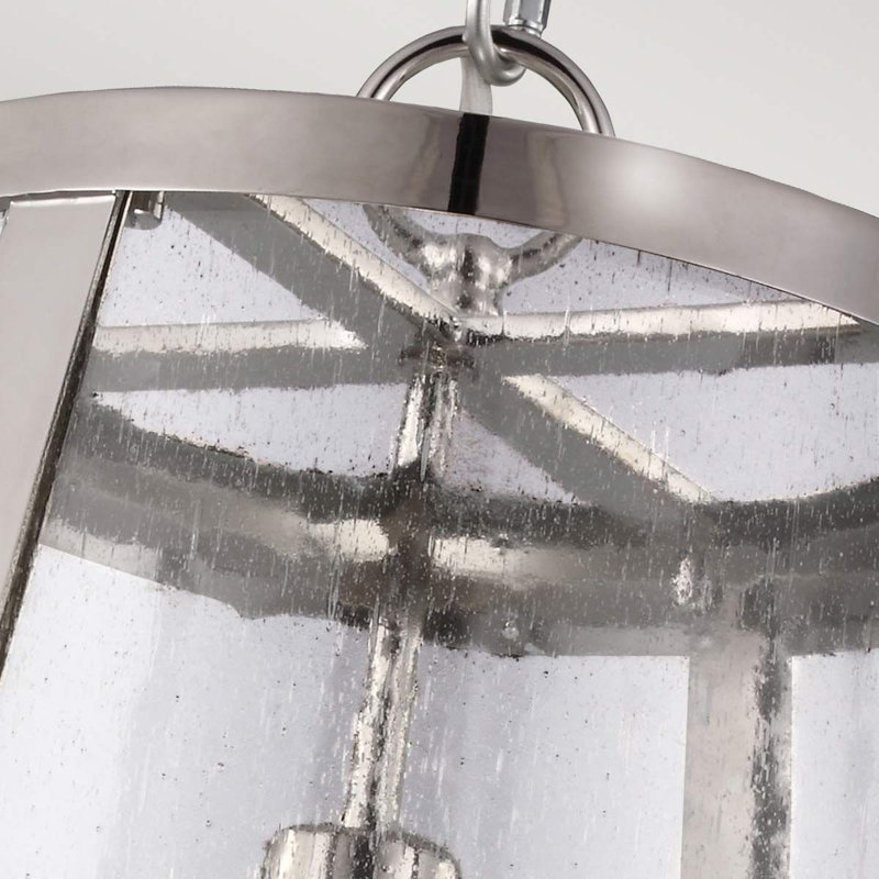 Cecilia 1 - Light Polished Nickel Geometric Pendant