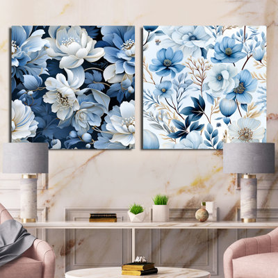 Fresnes - Ensemble de 2 collages floraux carrés