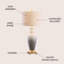 Lampe de table 32 po Merve-28474242