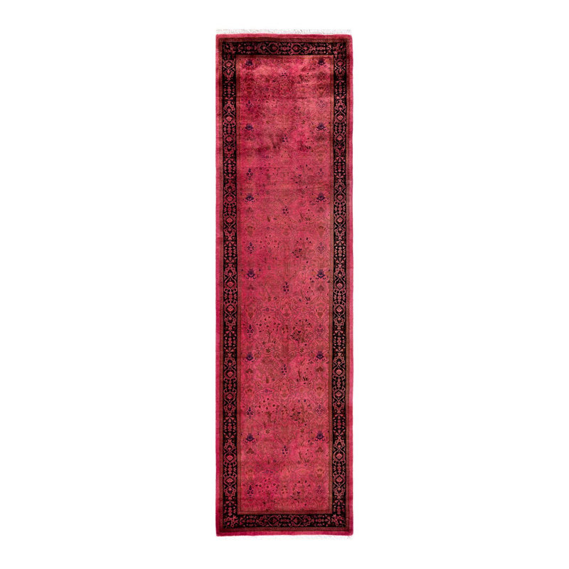 Tapis unique noué à la main Weirsky - rose Weirsky