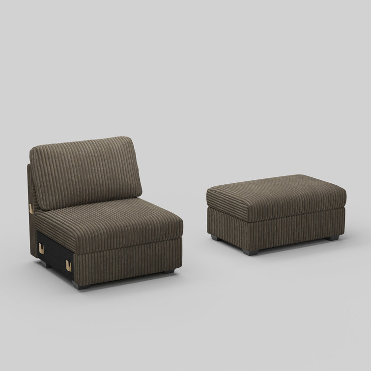 Middle Seat And A Ottoman Of The Modular Sofa