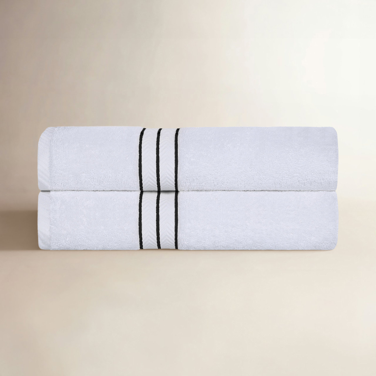 Josann Turkish Cotton Bath Towels, Black