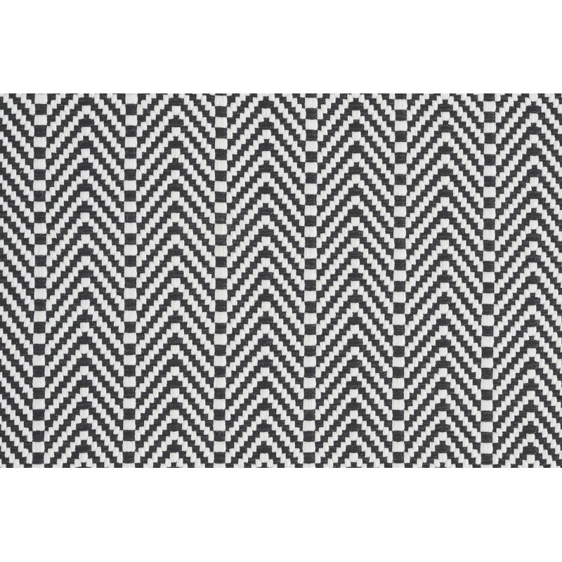 Dyllis Rectangle Chervon Handmade Flatweave Acrylic Area Rug in Obsidian, Rectangle 6' x 9'