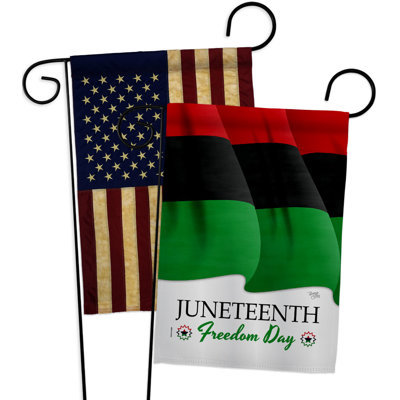 Drapeau de jardin en polyester 19 x 13 po Juneteenth Freedom Day
