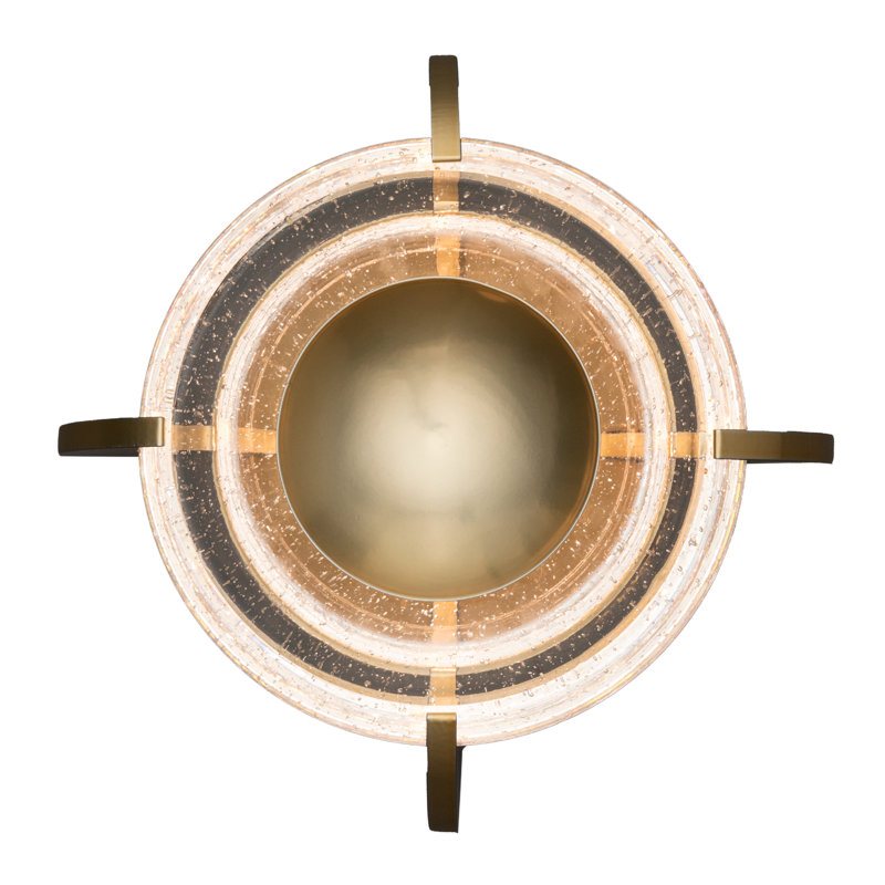 Lustra Flush Mount, Modern Brass