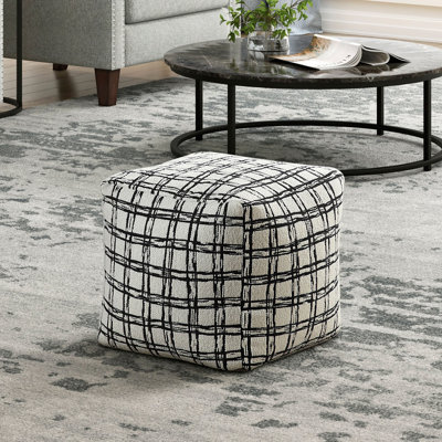 Repose-pieds moderne en tissu avec repose-pieds, pouf de sol antidérapant