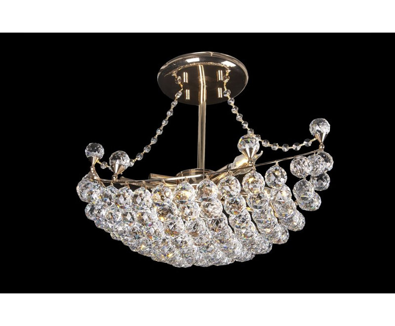 London Semi Flush Mount, French Gold