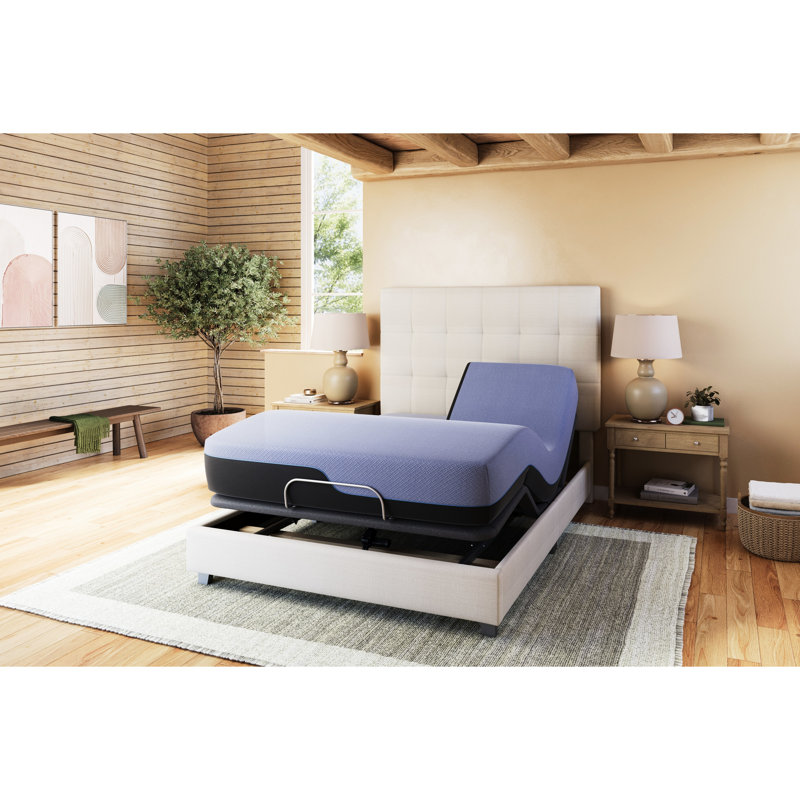 Matelas de 12 po avec base réglable pour grand lit - option de position zéro gravité et support en mousse de gel de 12 po, taille