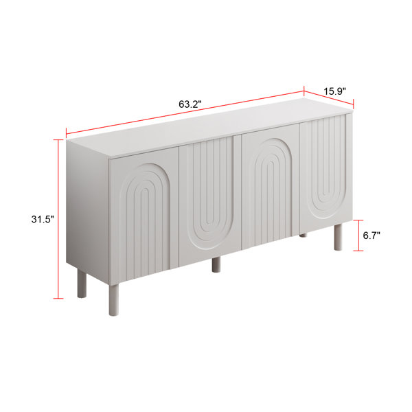 Latitude Run® Mid Century Modern Storage Cabinet, Accent Floor