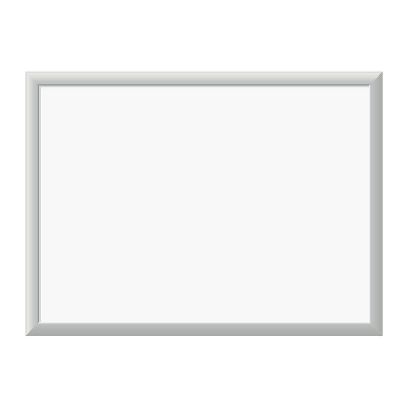 Magnetic White Dry Erase Board with Aluminum Frame, 24 x 18