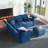 Ahren Velvet Reclining L-Shaped Sectional Reversible-356792864