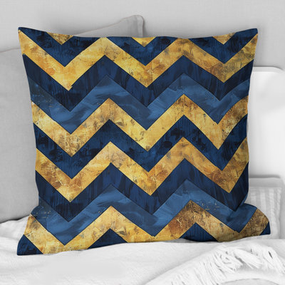 Chevron Glam II - Chevron Throw Pillow