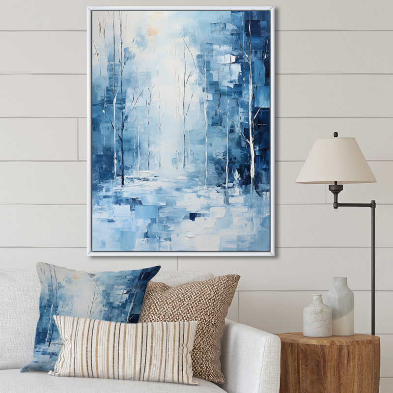 Snow Winters Solitude II - impression, H 20 po x l 12 po x P 1 po, Cadre flottant blanc