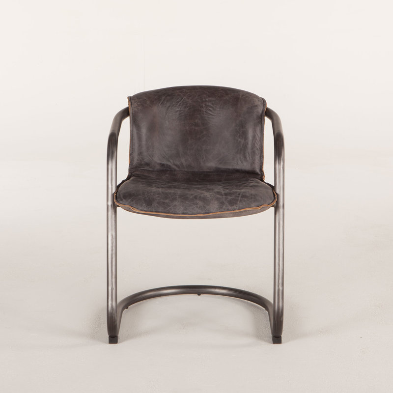Chiavari Leather Arm Chair, Antique Ebony