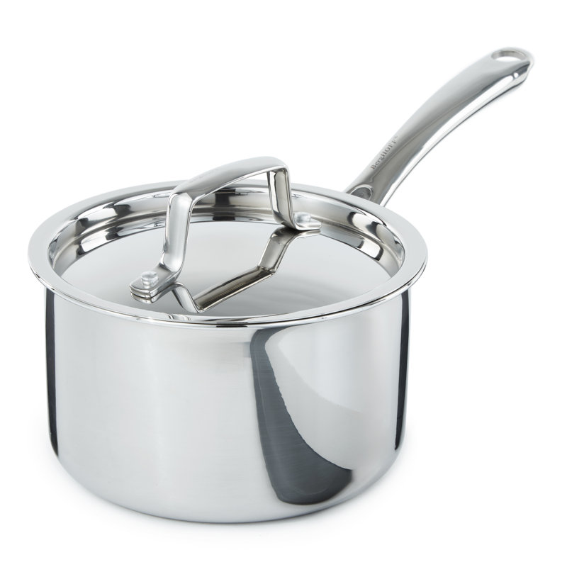 Casserole en acier inoxydable 18/10 de 6,25 po avec couvercle en acier inoxydable BergHOFF Professional
