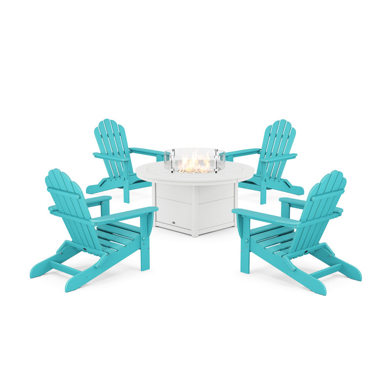 Ensemble de conversation 5 pièces Adirondack avec foyer extérieur Monterey Bay, Aruba