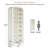 8 Tiers 40-45 Pairs Heavy Duty Modern Freestanding Shoe Storage Cabinet
