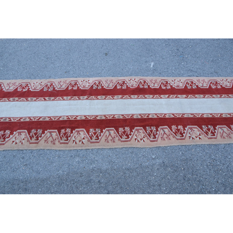 Tapis turc anatolien rétro blanc - parfait pour rehausser le décor de chambre à coucher à thème tribal