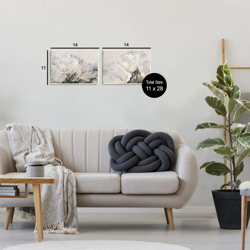 Ensemble de 2 plaques murales Soft Budding Roses, design par Iorg Levashov