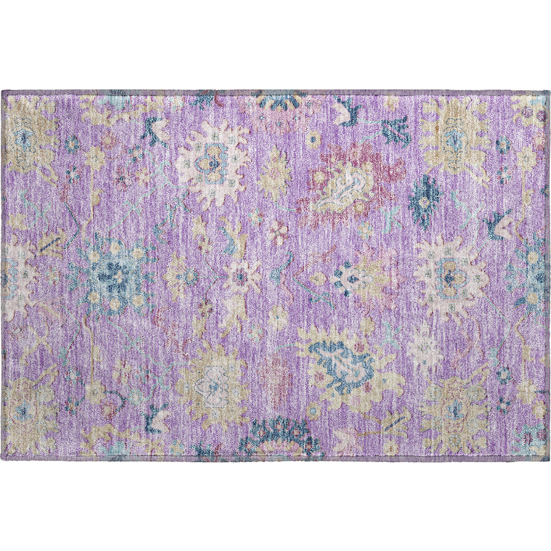 Premium Machine Washable Gurubaksh AMF1154 Global Rug, Rectangle 1'8" x 2'6"