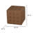 Phabian Tufted Cube Ottoman in 100% Genuine Leather, saddle brown-573932227