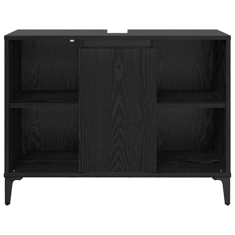Freestanding Under Sink Cabinet, Black Oak