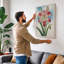 Amaryllis in Bloom Botanical - Wrapped Canvas-1876327521-1876327533