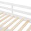 Lit mezzanine simple avec rangement et espace de travail - Bureau fonctionnel en bois massif blanc pour économiser de l'espace-2027106550
