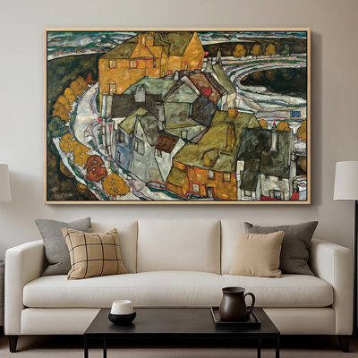 Crescent of Houses II (Island Town), 1915-Egon Schiele-Framed Gallery Wrapped Canvas