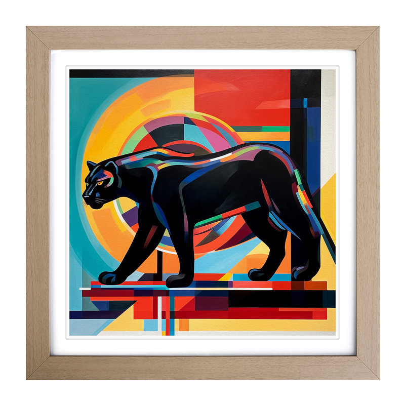 Panther Constructivism - Framed Print, Oak