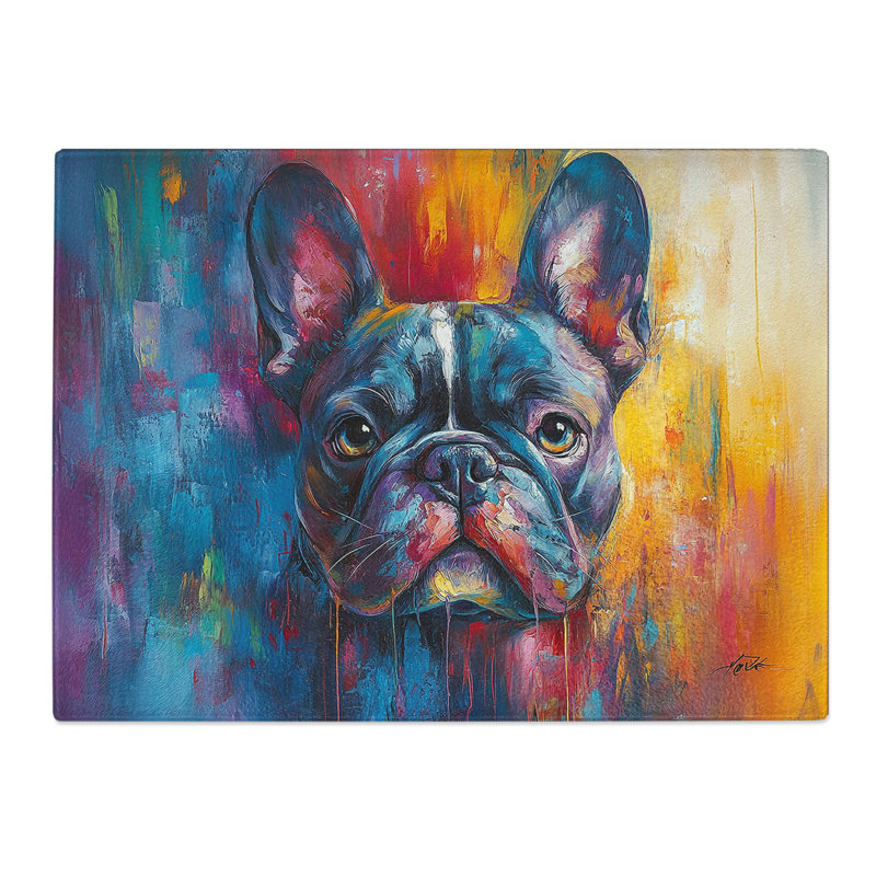 French Bulldog Vol.4  Glass Chopping Board