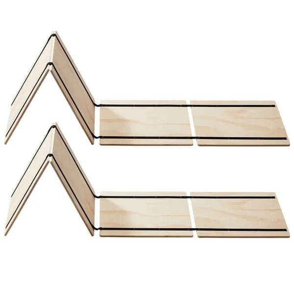 Lit simple pour lit simple, lattes de lit pliable de 0,4 po avec connexion, support de matelas en bois pour lit simple, support sous les matelas, prêt à l'emploi, 8 pièces, Burlywood