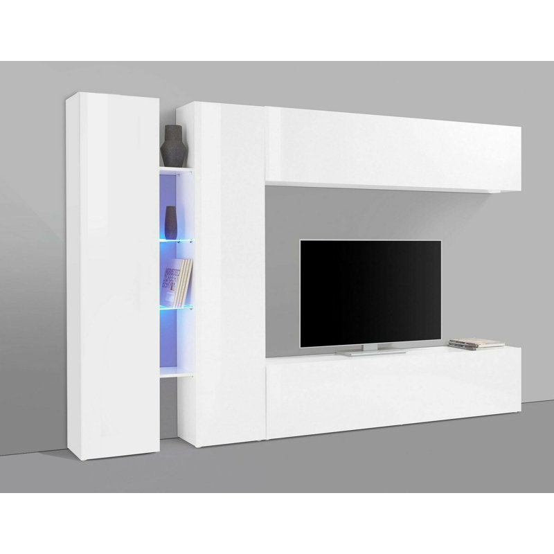 Carabeo Rectangle Accent Cabinet, Glossy White