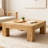 Solid Wood Coffee Table With Natural Texture And Simple Design, Perfect For Nordic Or Japanese Wabi-Sabi Style Interiors-1014637529