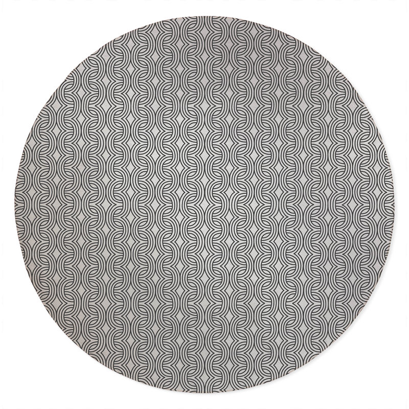Child Lock Non-Slip Outdoor Rug, Round 5'