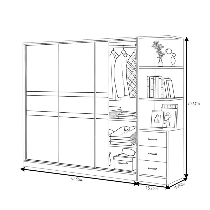 Weddle, 71" H x 79" W x 20" D