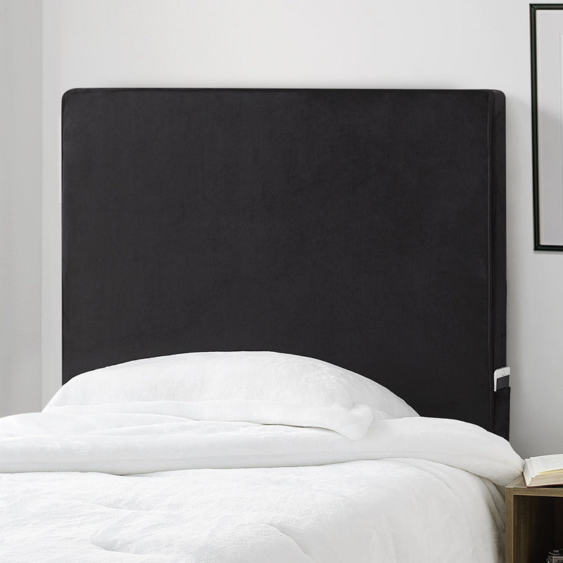 Tête de lit de chambre à coucher rembourrée Rainha, Noir