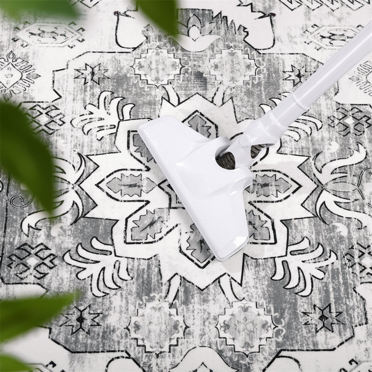 Oriental Machine Washable Gray Area Rug