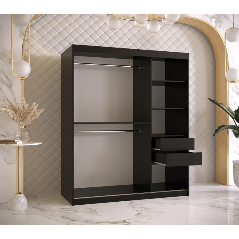 Stacie 70cm Solid Wood Drawer, Black