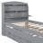 Twin Size Wooden LED Platform Bed with Trundle, with Storage Headboard, with Drawers, Gray-1670005323-1670005320