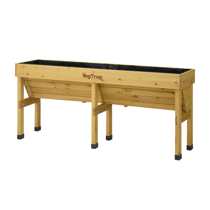 Pot à fleurs surélevé en bois de cèdre VegTrug, naturel, moyen, 1,8 m, Brown, Medium 1.8m