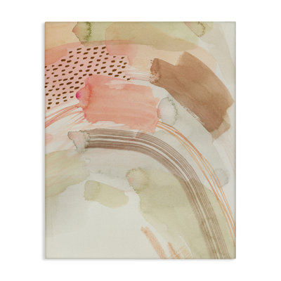 Art mural abstrait sur toile Funky Blush & Beige par Grace Popp