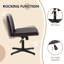 Recliner Without Armrests, Office Chair, Desk Chair Swivel Chair, Ergonomic Chair, Imitation Leather Chair, Height-Adjustable Chair, 360° Swivel, Upholstered Chair, With Rocking Function, Dark Brown