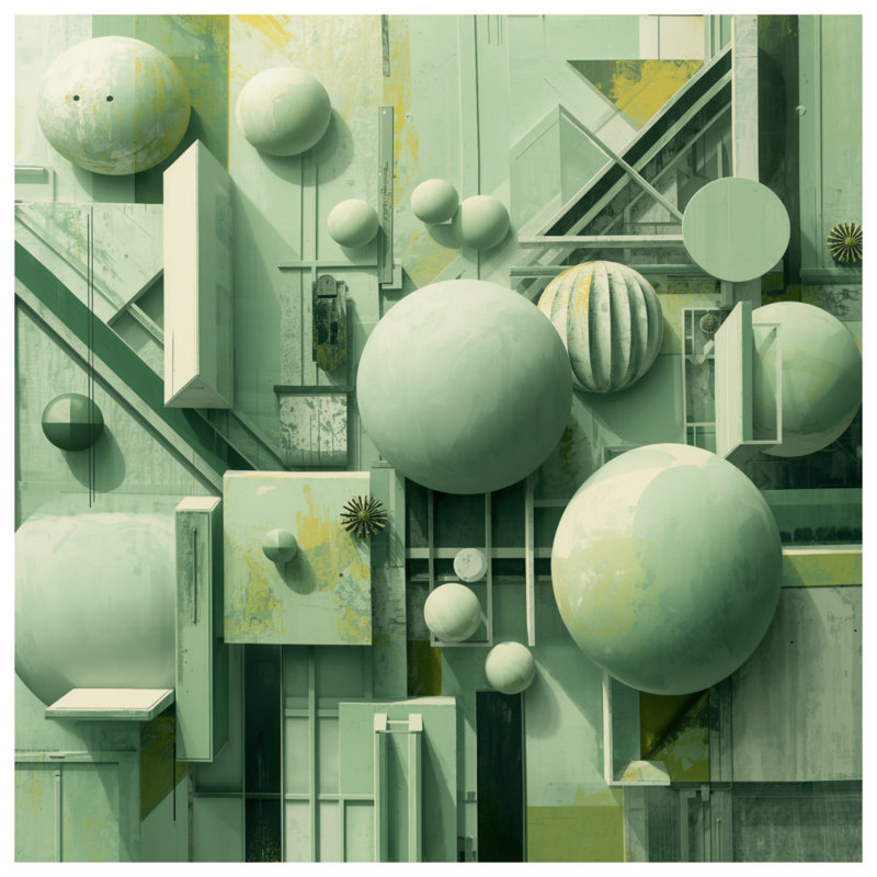 Geometric Spherical Composition Double Sided Throw Pillows, 18 x 18 inches
