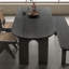 Table de salle à manger moderne en bois massif noir Free Form-1775393413
