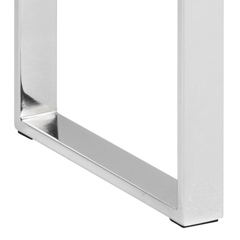 Daniya 110cm Glass Top Console Table, White